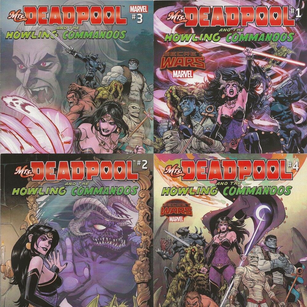 Mrs. Deadpool Howling Commandos Complete Set #1-4 Marvel Comics 2015 Secret Wars
